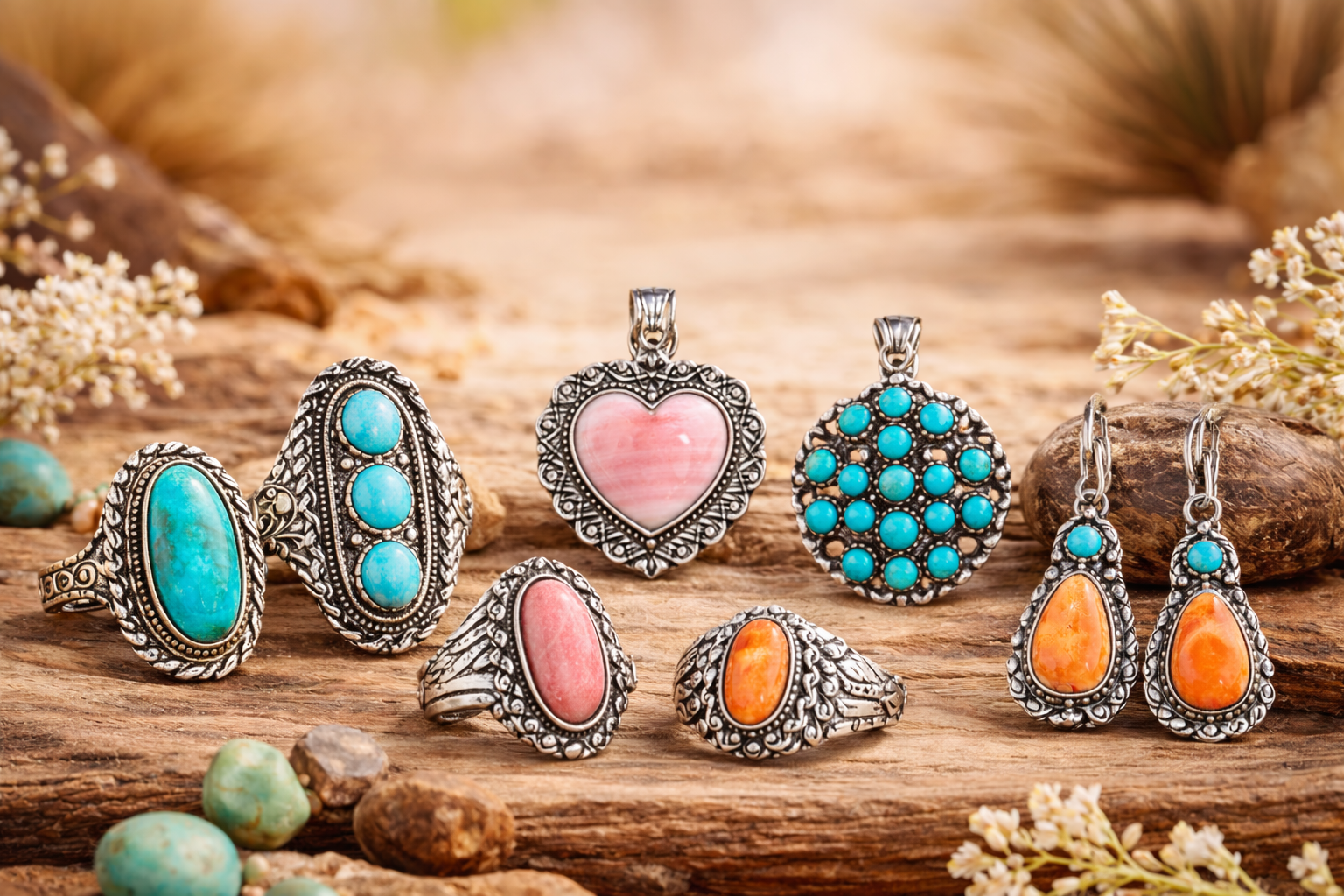 Discover the latest additions to Arizuni Jewelry. Explore new Navajo-inspired sterling silver rings, pendants, and earrings featuring natural turquoise, spiny oyster, and handcrafted Southwestern designs.