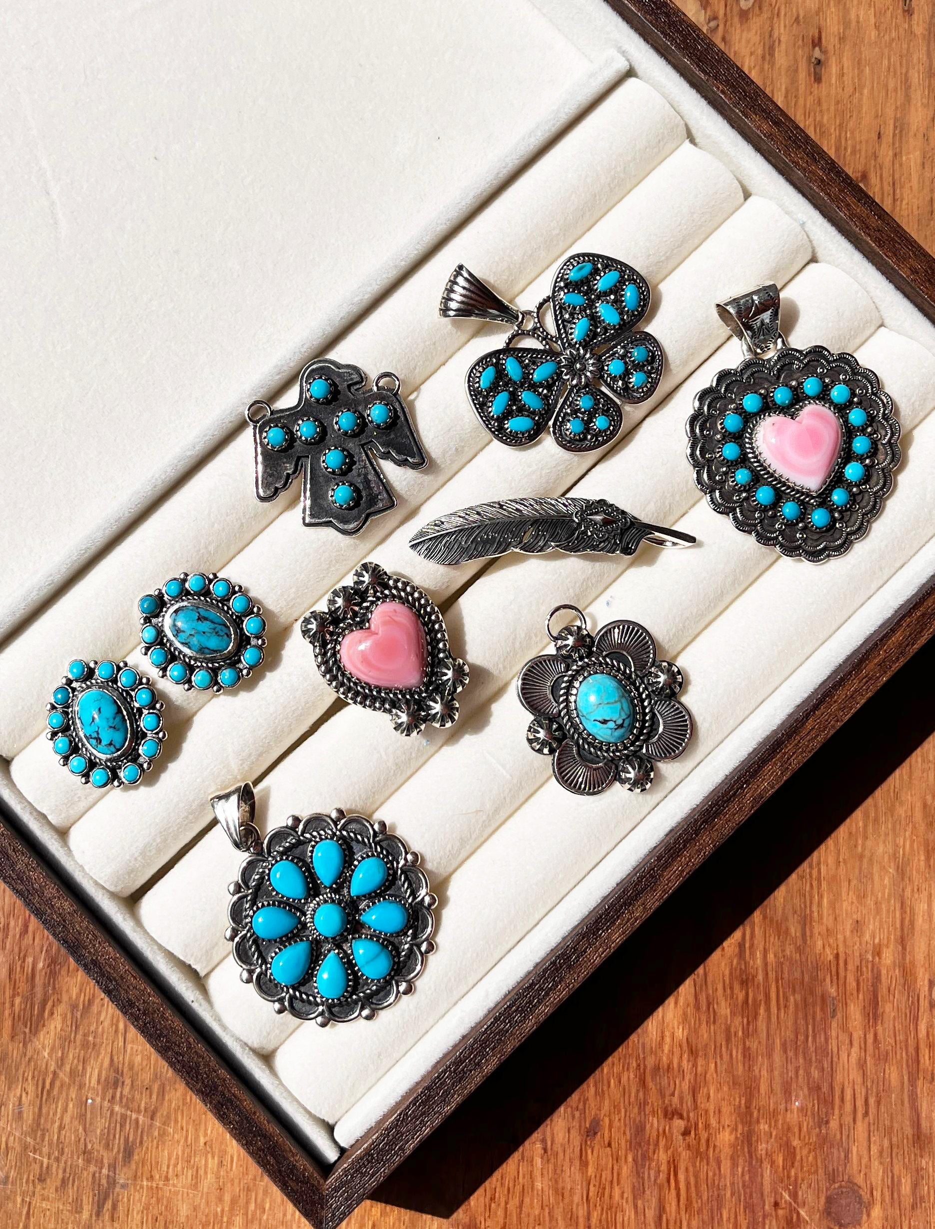 Discover the latest additions to Arizuni Jewelry. Explore new Navajo-inspired sterling silver rings, pendants, and earrings featuring natural turquoise, spiny oyster, and handcrafted Southwestern designs.