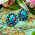 Blue Oasis Cluster Earrings