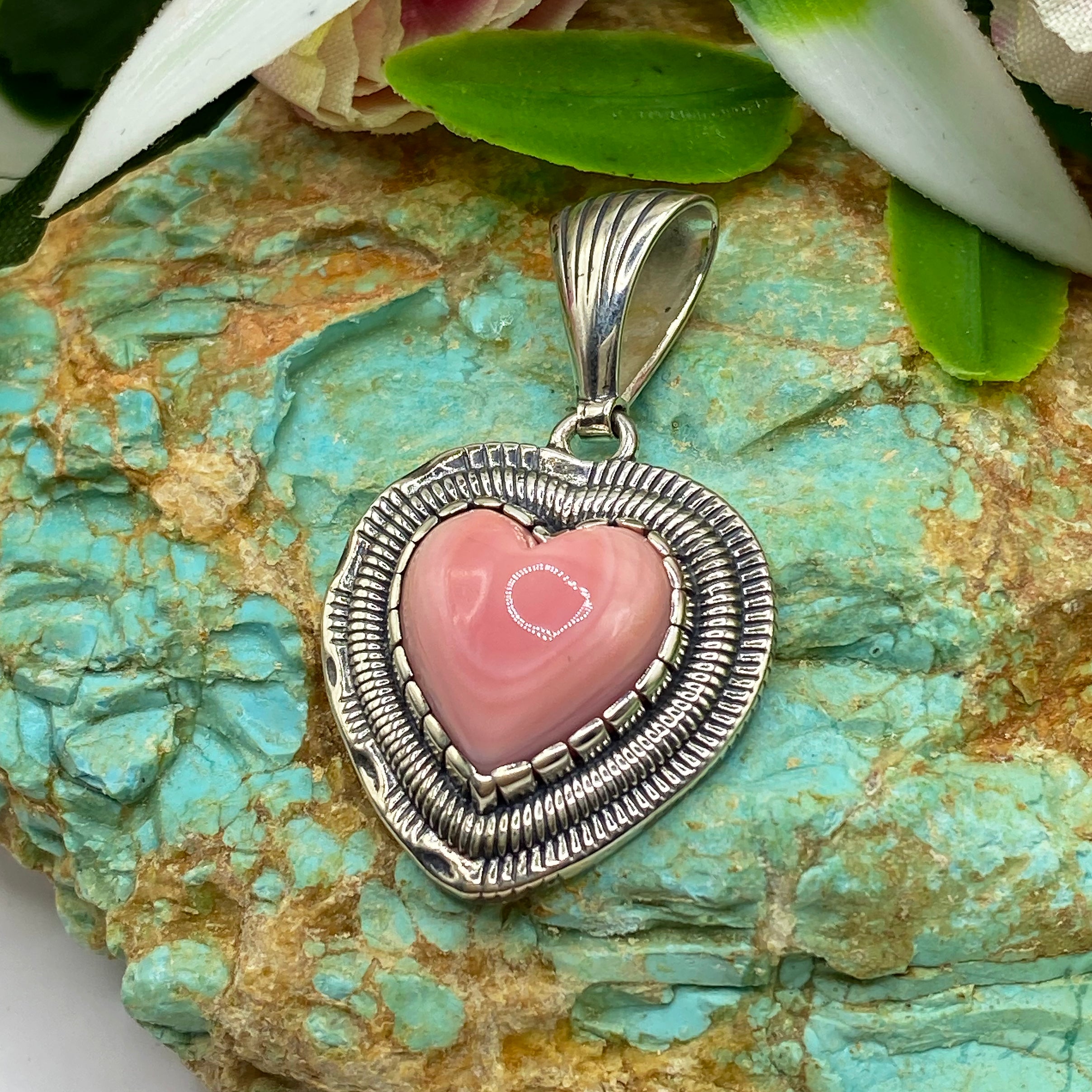 Blush Heart Conch Pendant