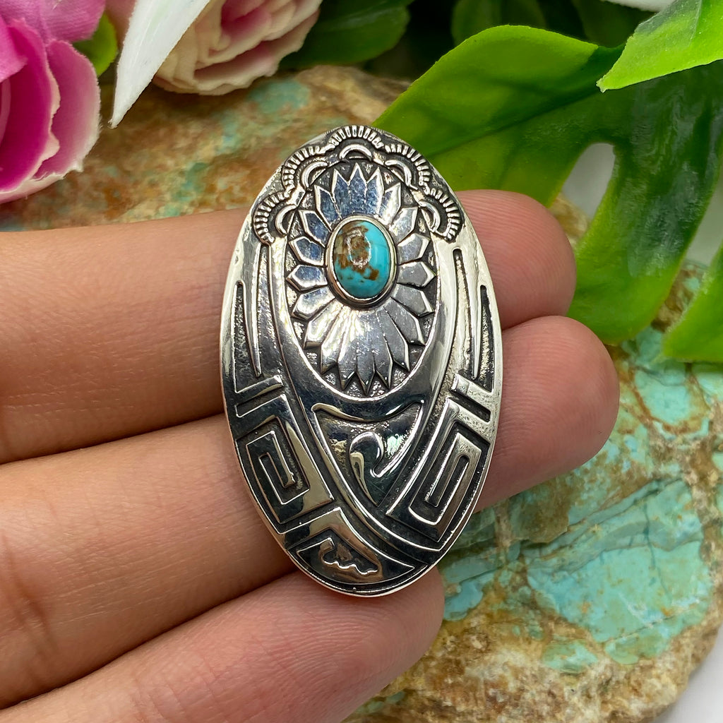 Canyon Bloom Turquoise Pendant