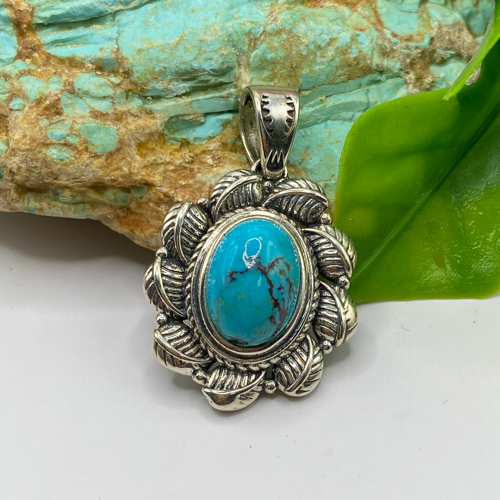 Desert Bloom Turquoise Pendant