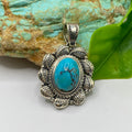 Desert Bloom Turquoise Pendant