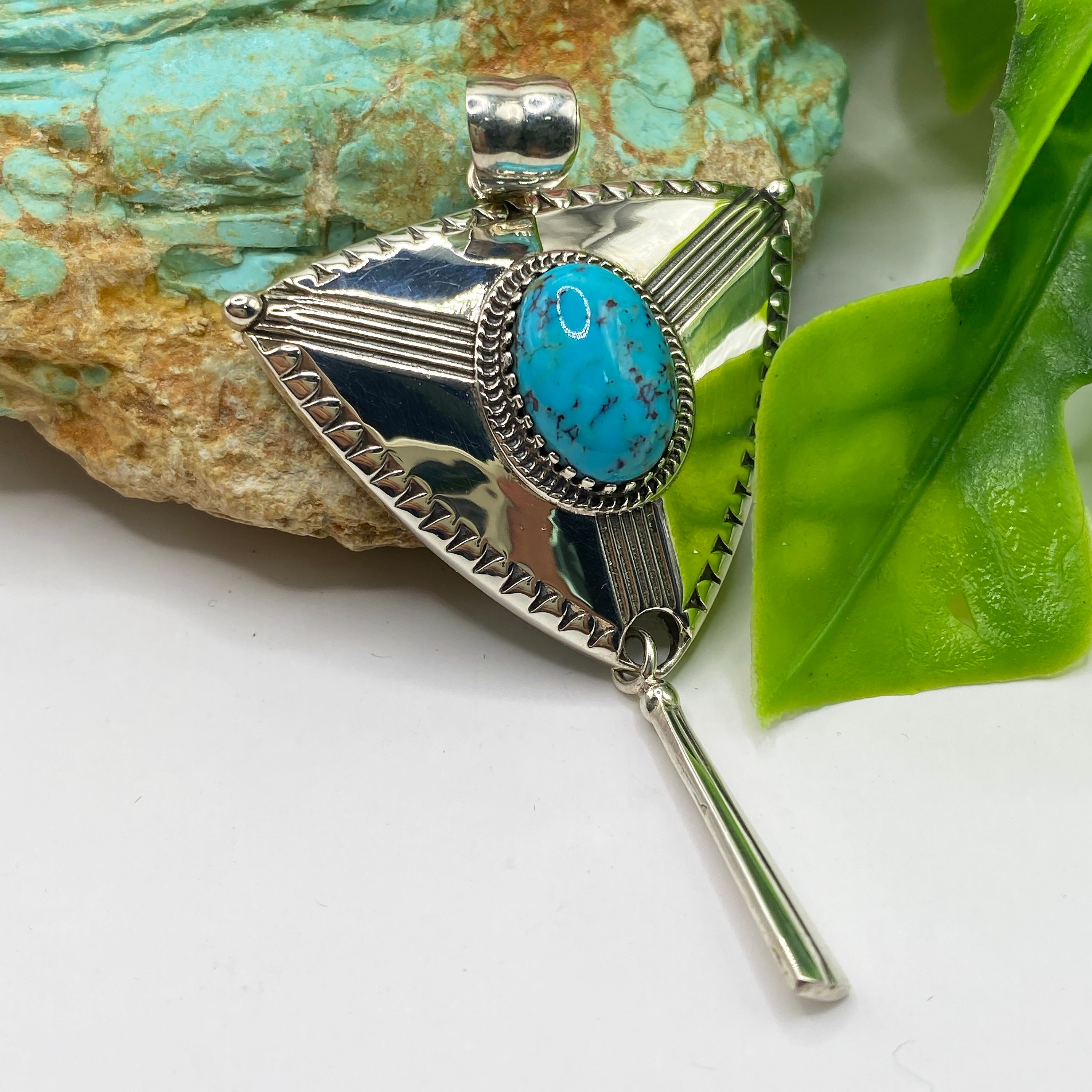 Desert Compass Turquoise Pendant