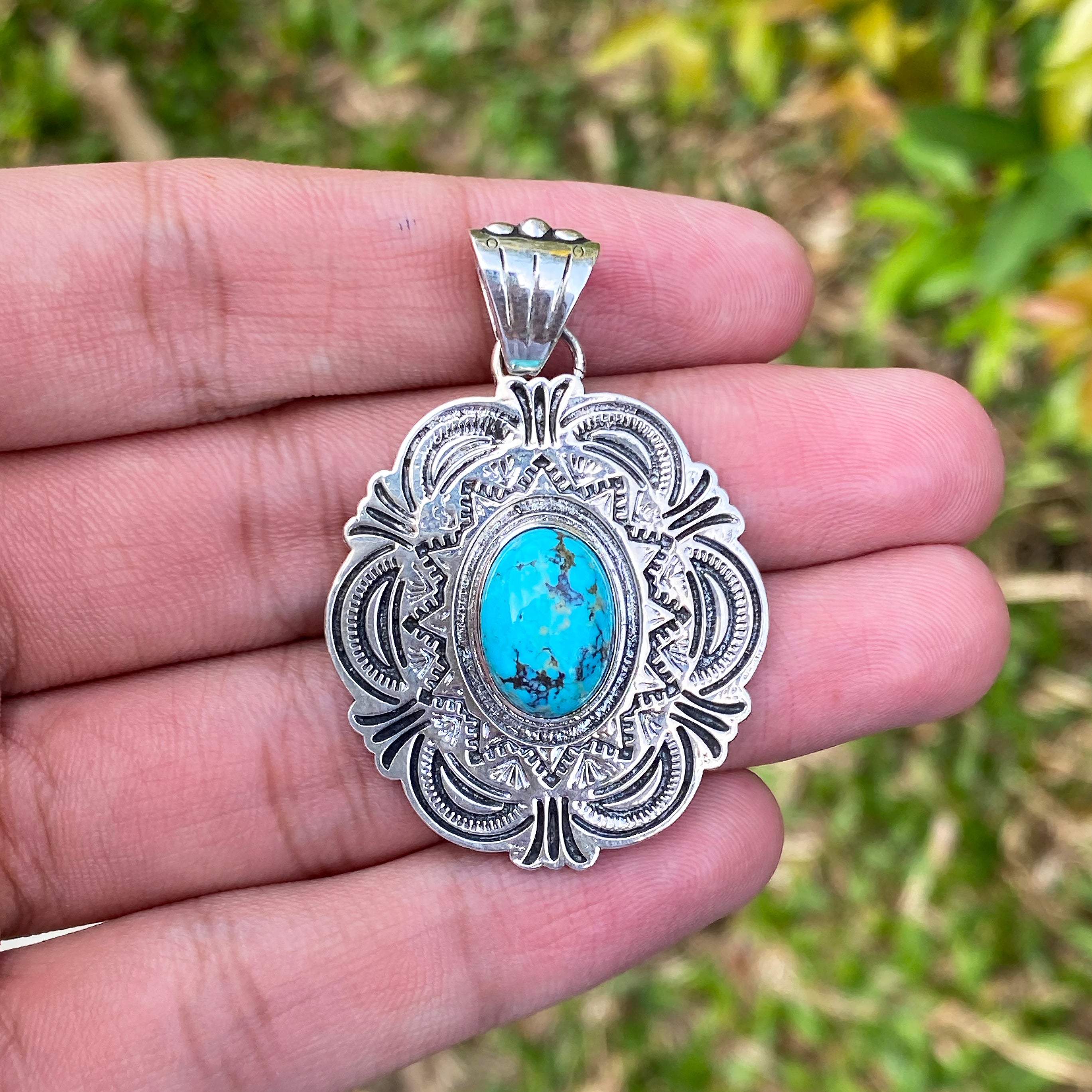 Desert Crest Turquoise Pendant
