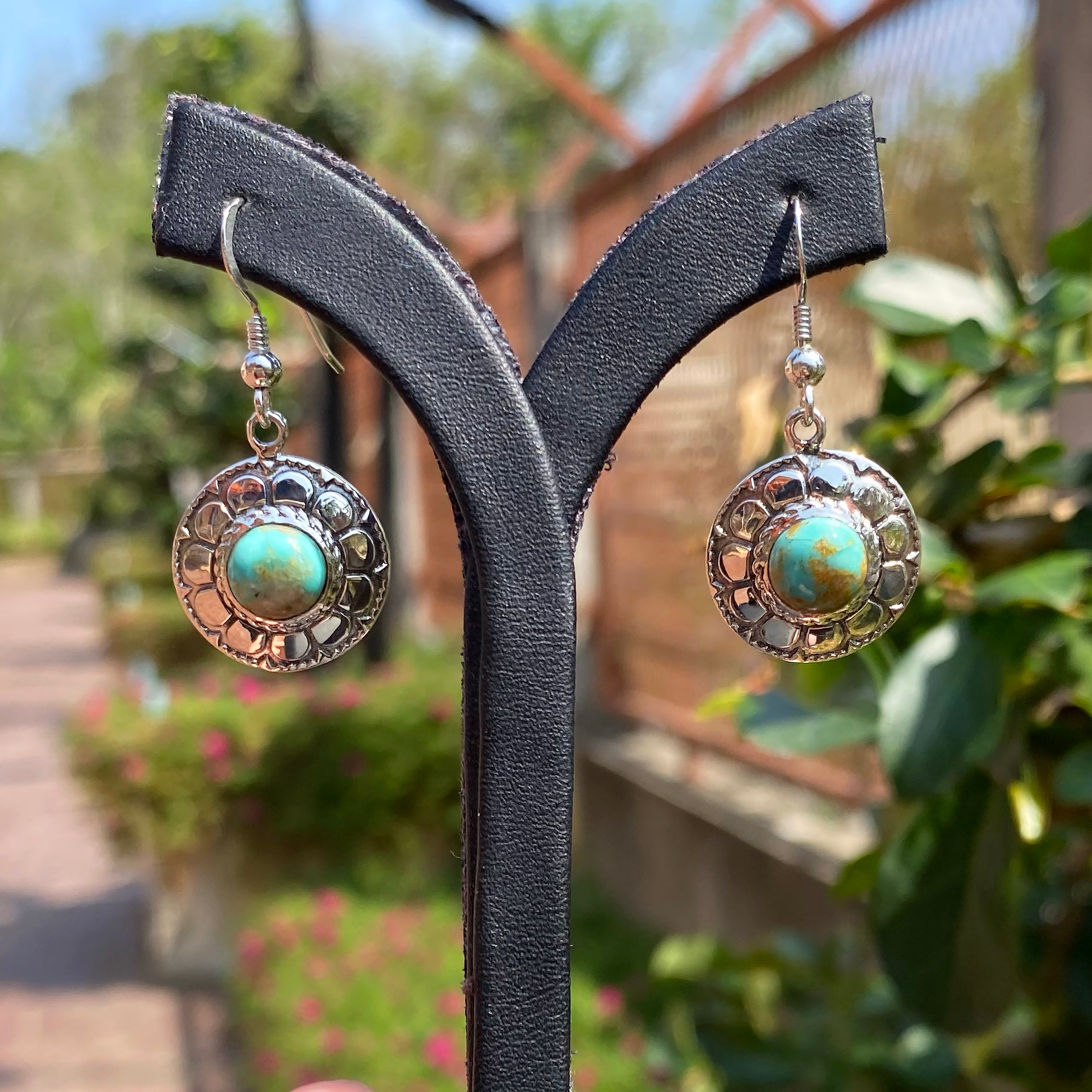 Desert Halo Turquoise Drop Earrings