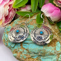 Silver Bloom Concho Earrings