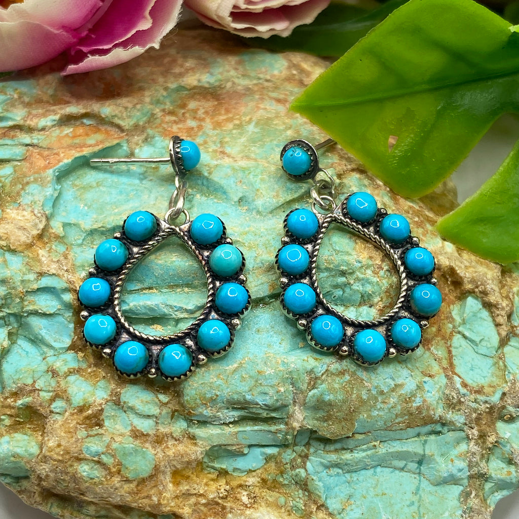 Sun Mesa Turquoise Cluster Earrings