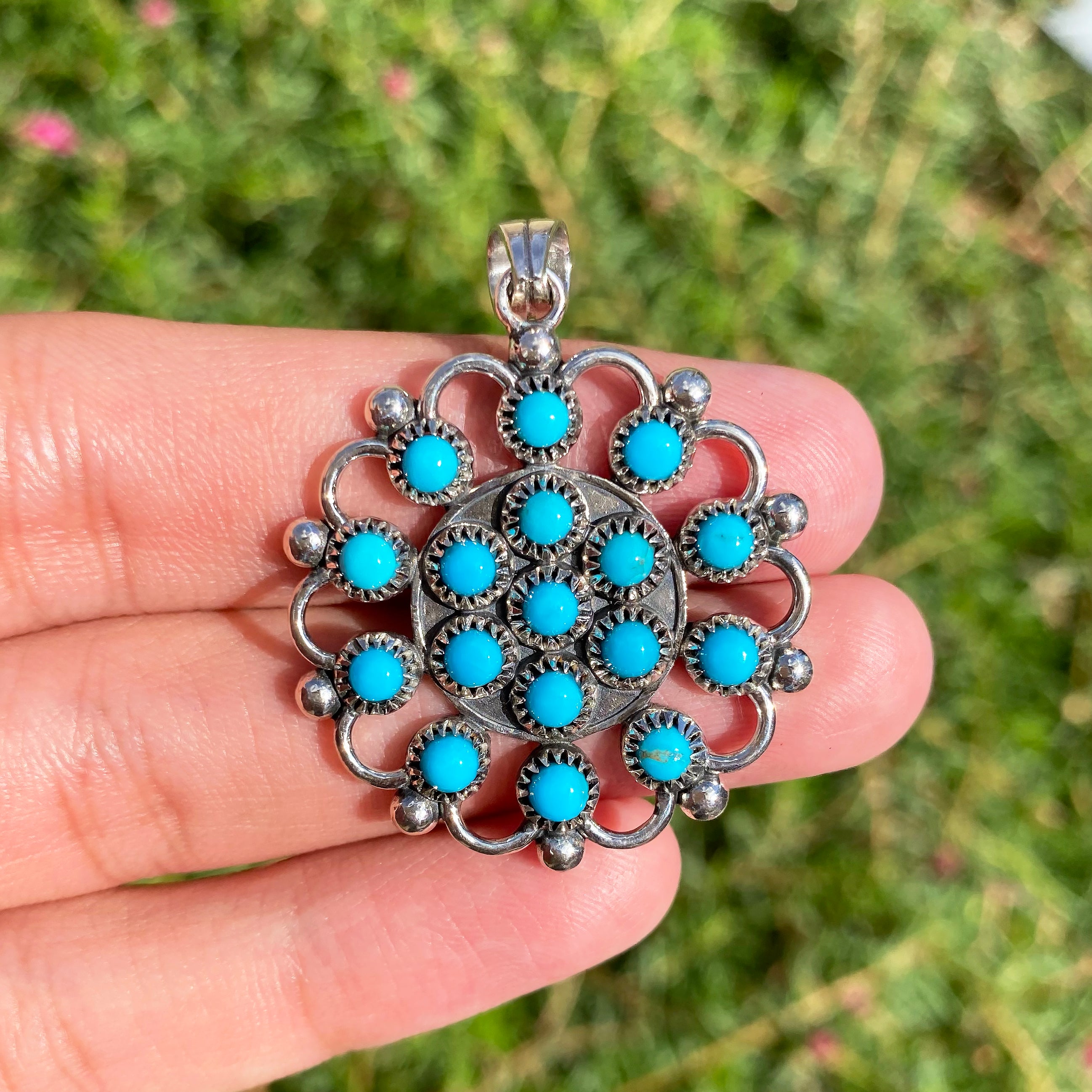 Sun Mesa Turquoise Cluster Pendant