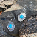 Sunburst Bloom Turquoise Earrings