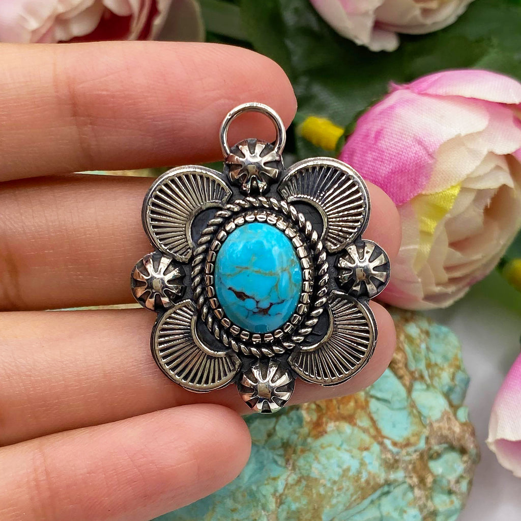 Sunburst Turquoise Pendant