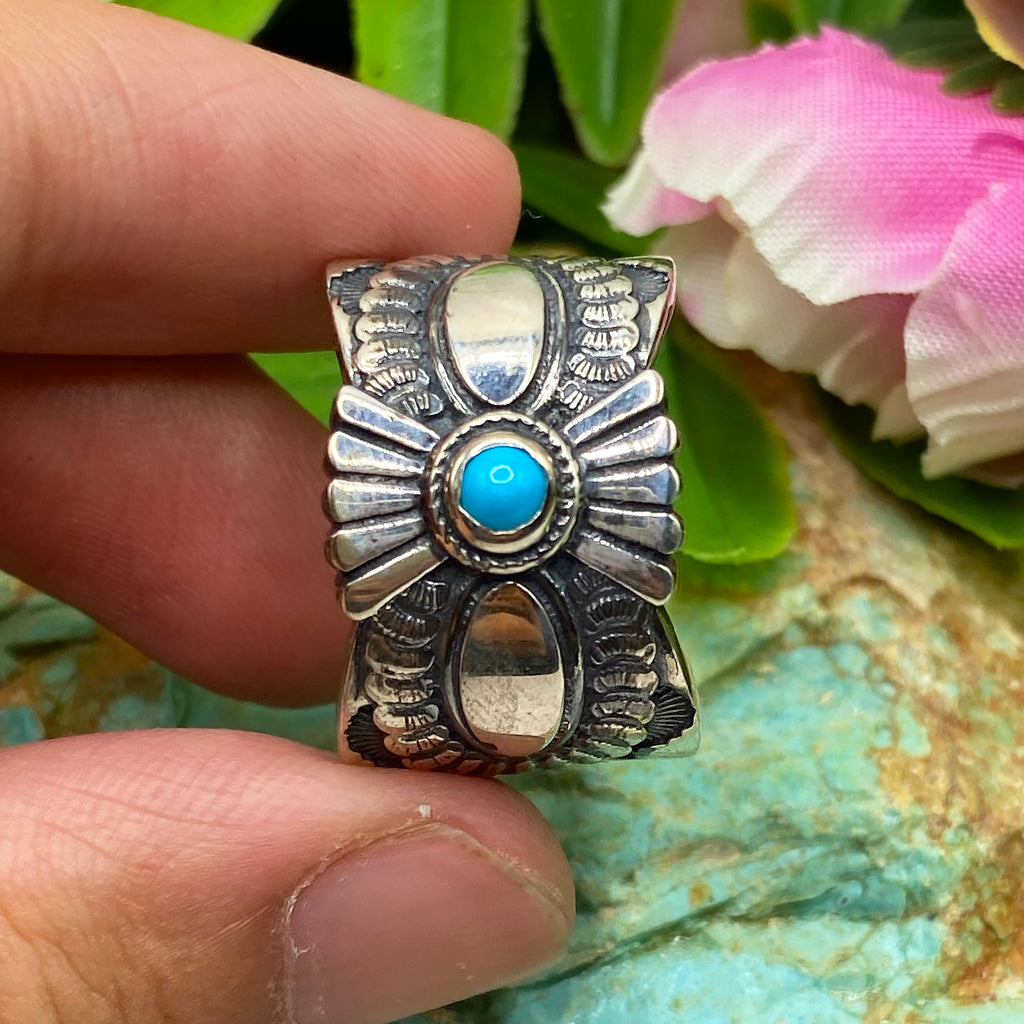 Thunder Bloom Turquoise Ring