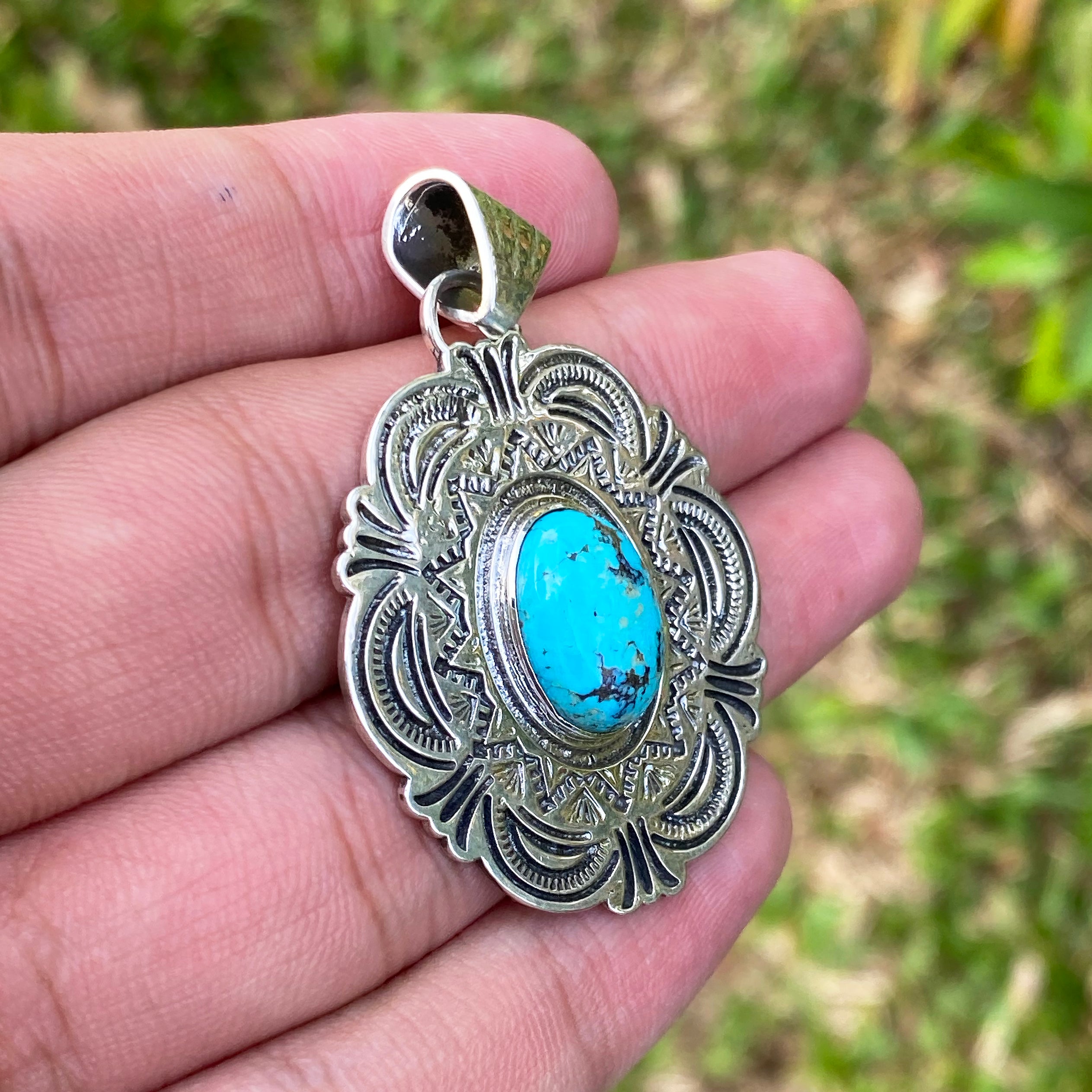 Desert Crest Turquoise Pendant