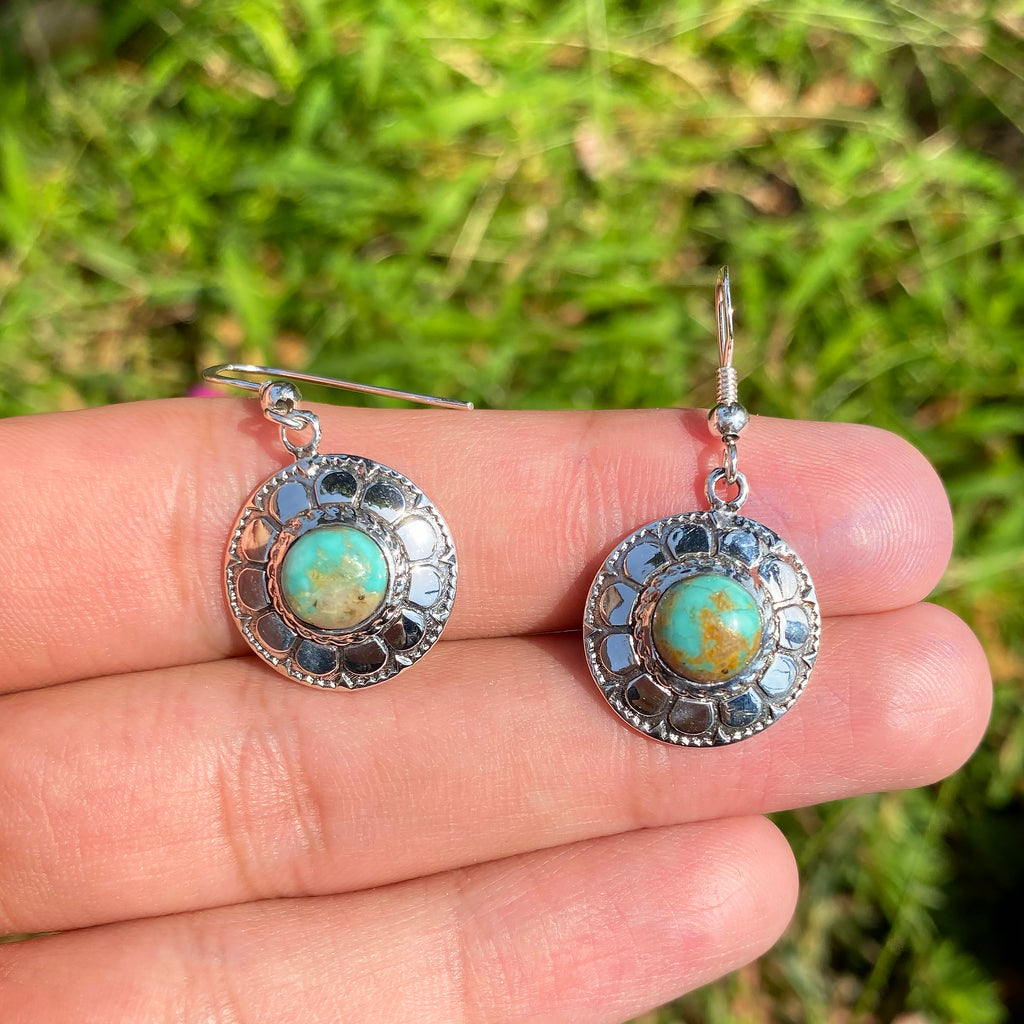 Desert Halo Turquoise Drop Earrings