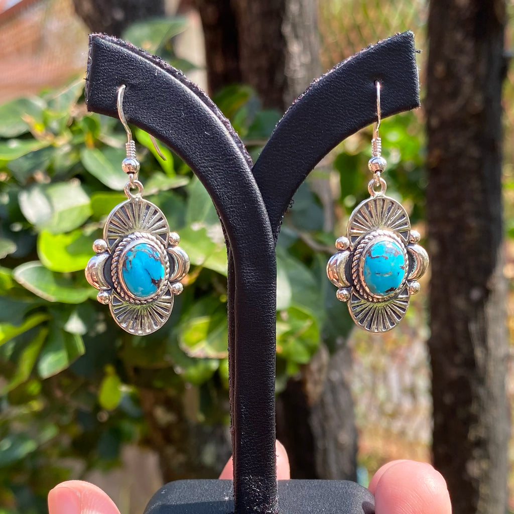 Sunburst Bloom Turquoise Earrings