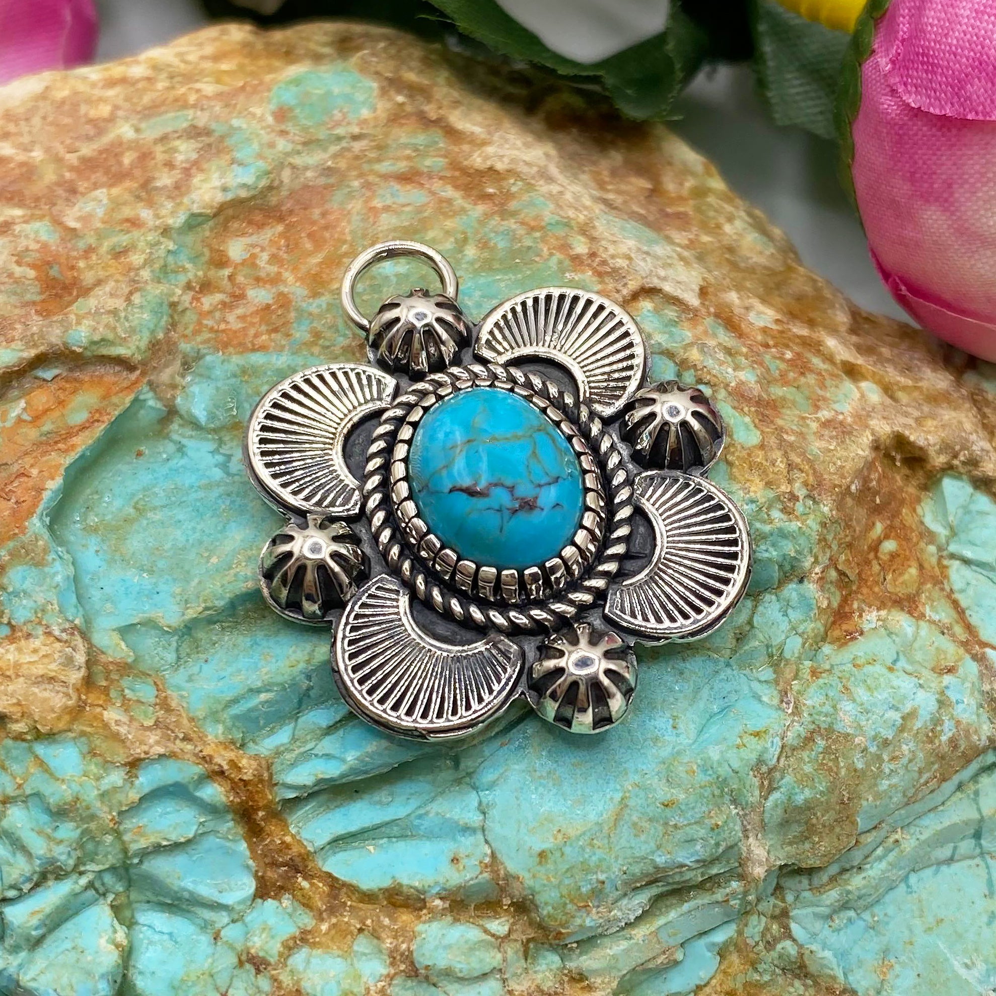 Sunburst Turquoise Pendant
