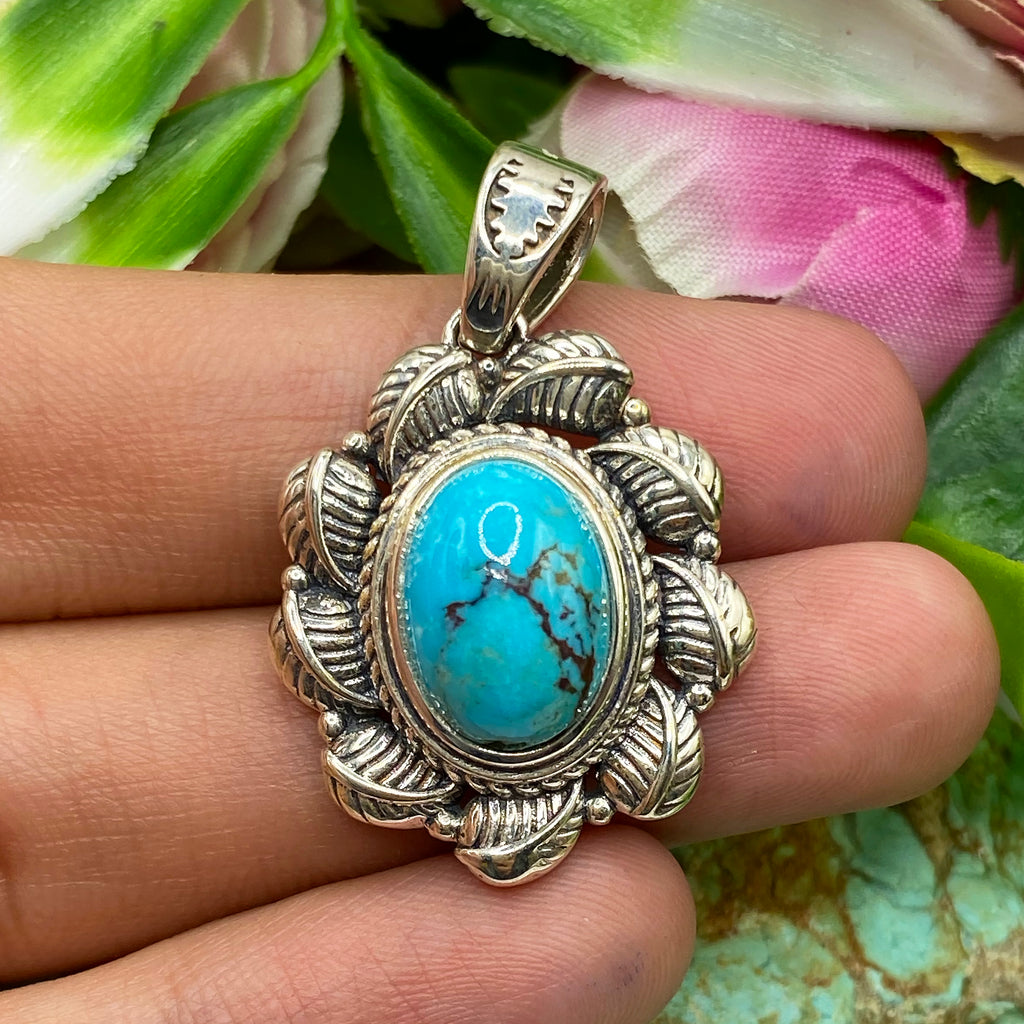 Desert Bloom Turquoise Pendant