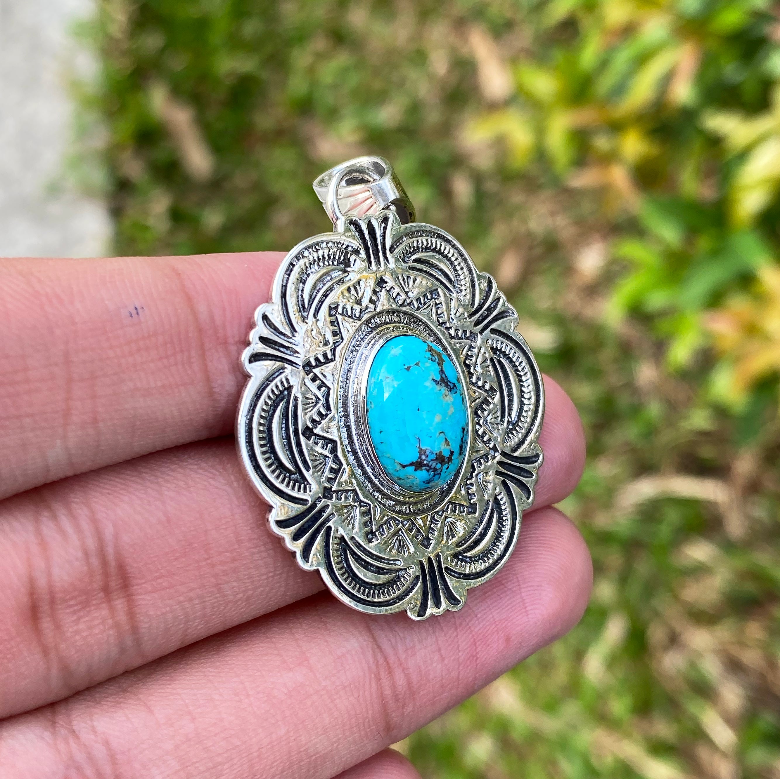 Desert Crest Turquoise Pendant