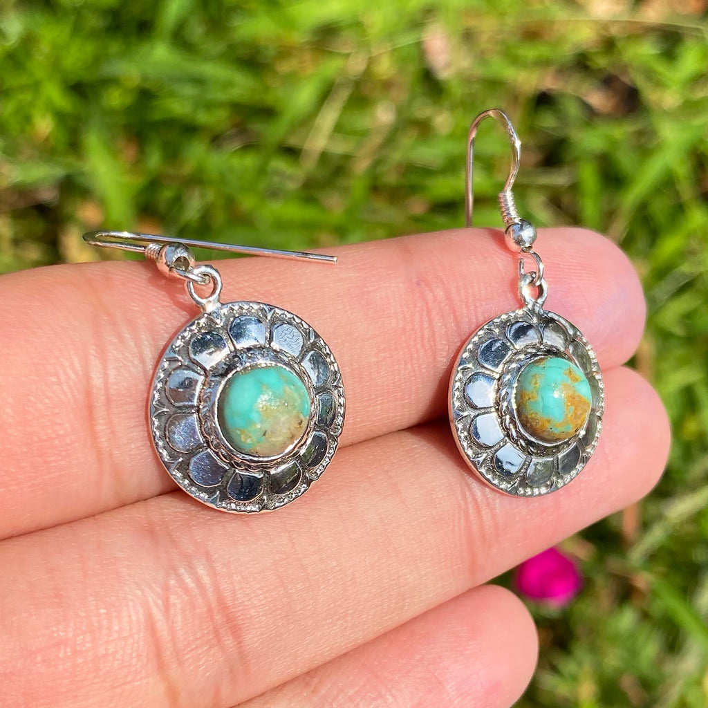 Desert Halo Turquoise Drop Earrings