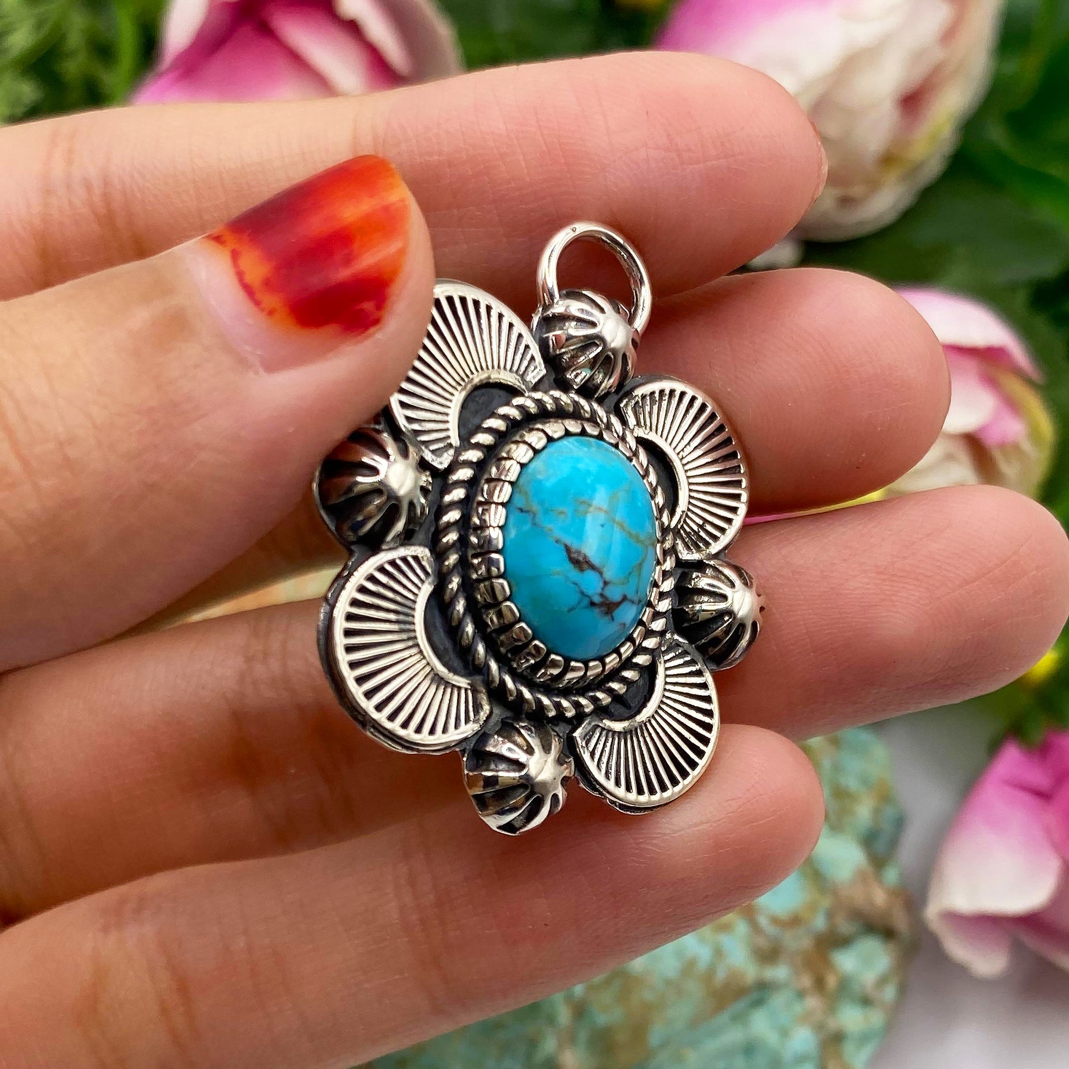 Sunburst Turquoise Pendant