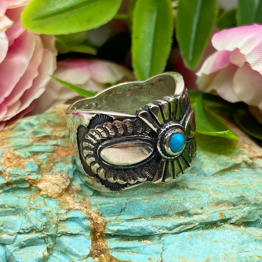 Thunder Bloom Turquoise Ring