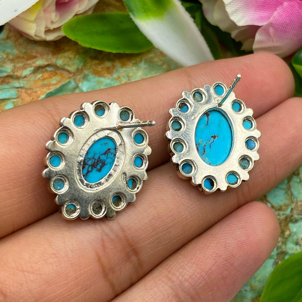 Blue Oasis Cluster Earrings