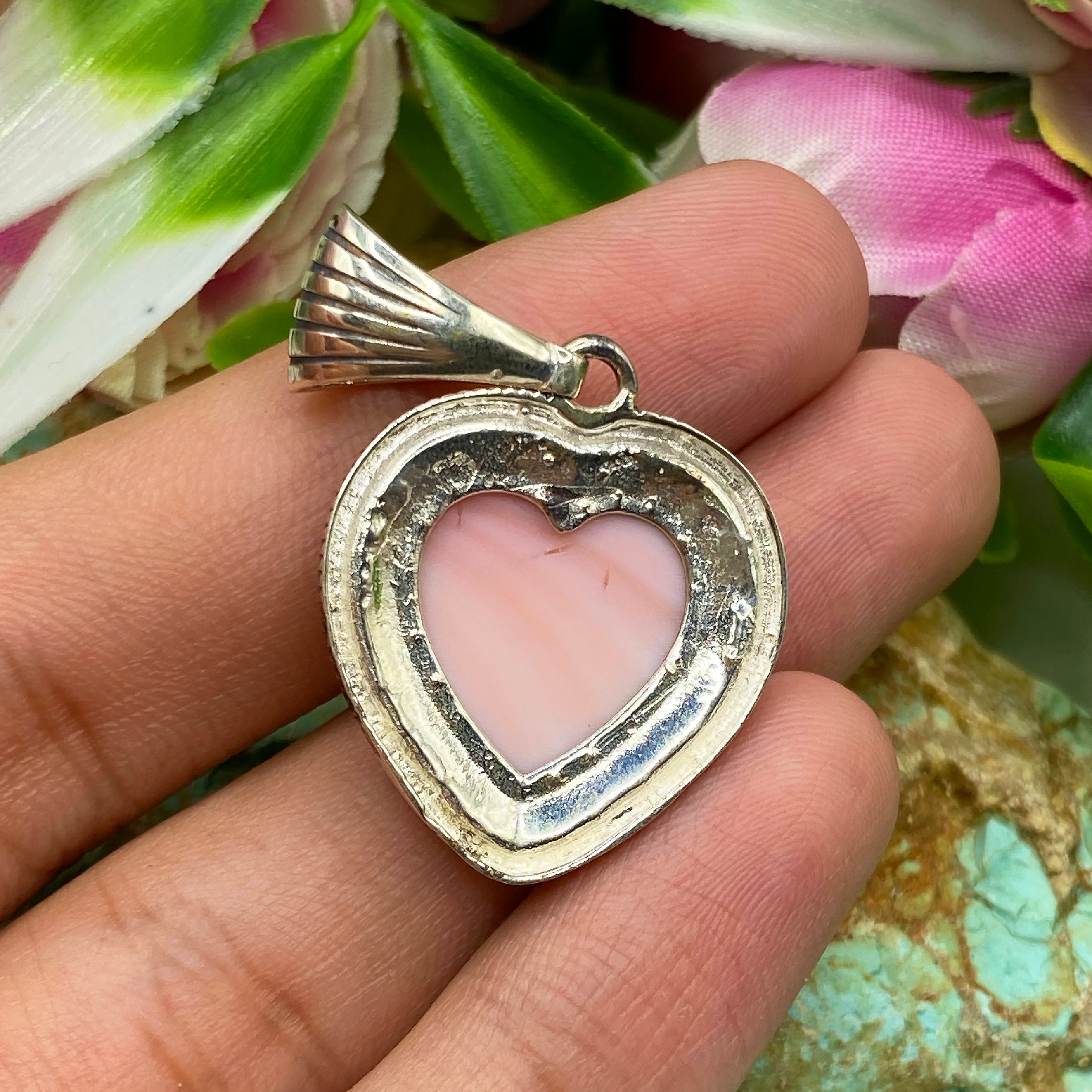 Blush Heart Conch Pendant
