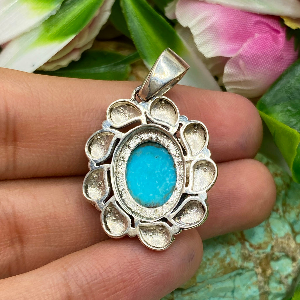 Desert Bloom Turquoise Pendant