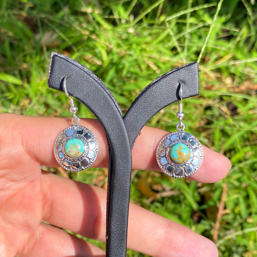 Desert Halo Turquoise Drop Earrings