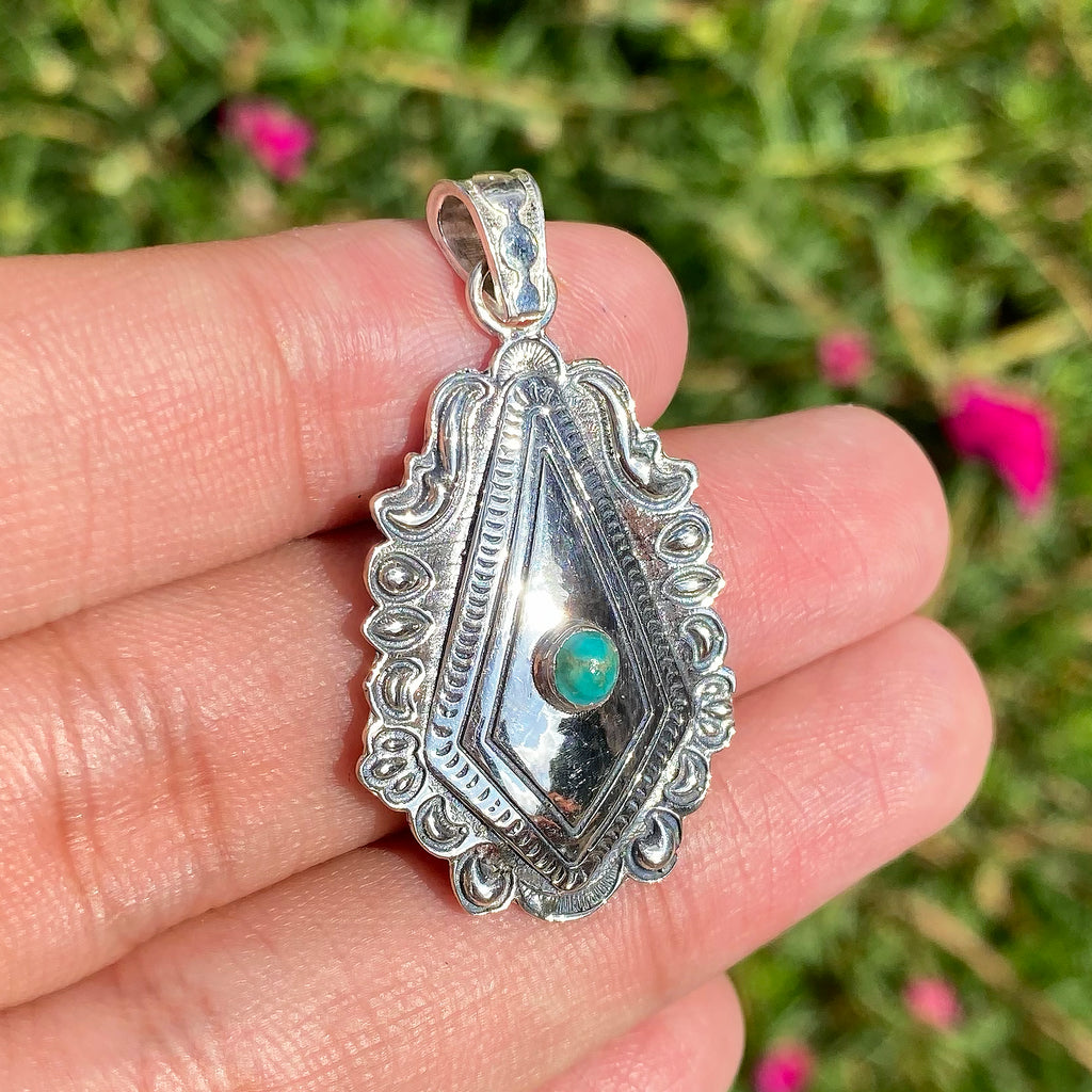 Silver Mesa Turquoise Pendant