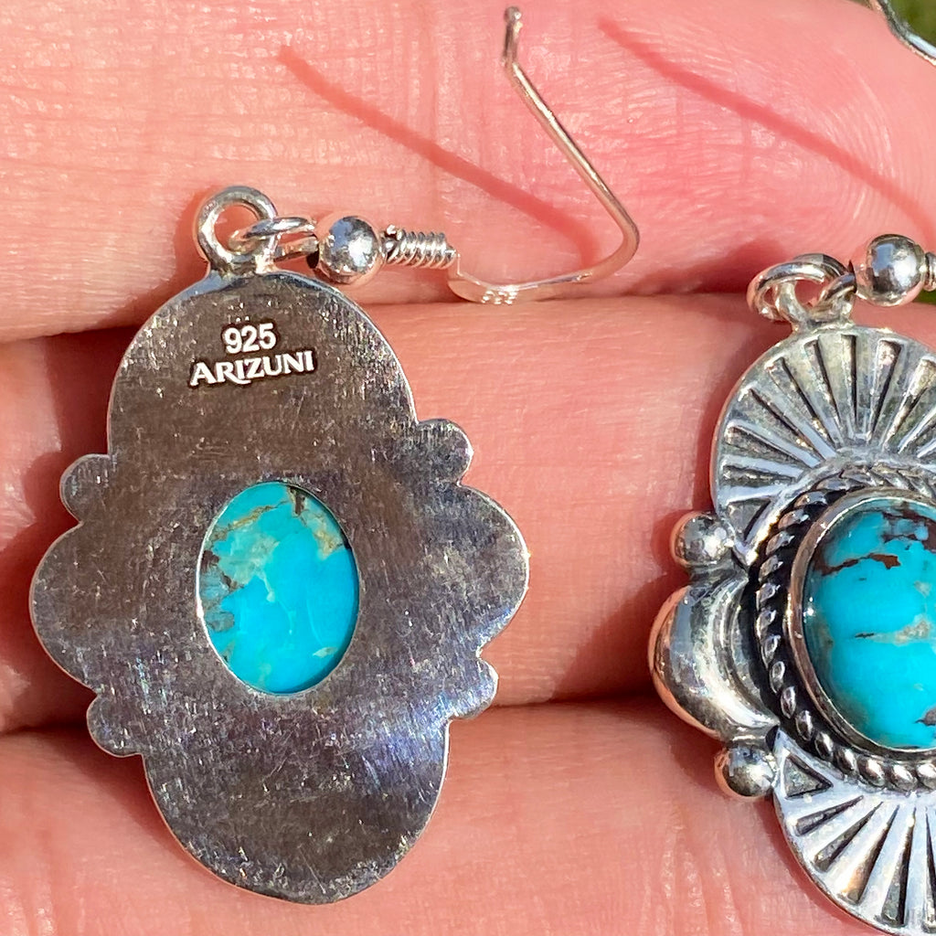 Sunburst Bloom Turquoise Earrings