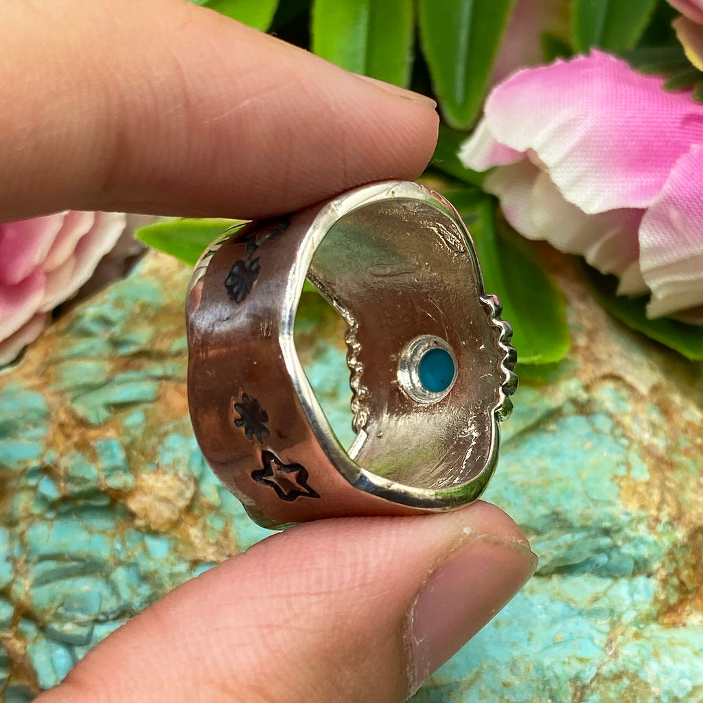 Thunder Bloom Turquoise Ring