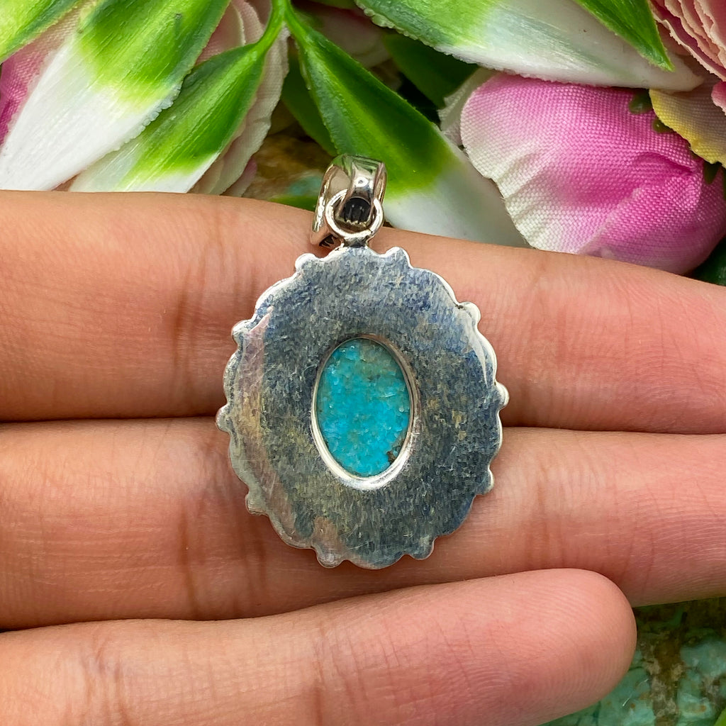 Rosette Turquoise Pendant