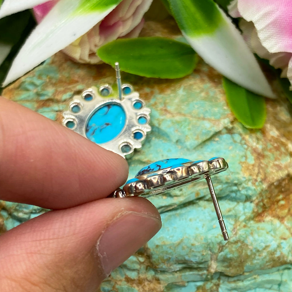 Blue Oasis Cluster Earrings