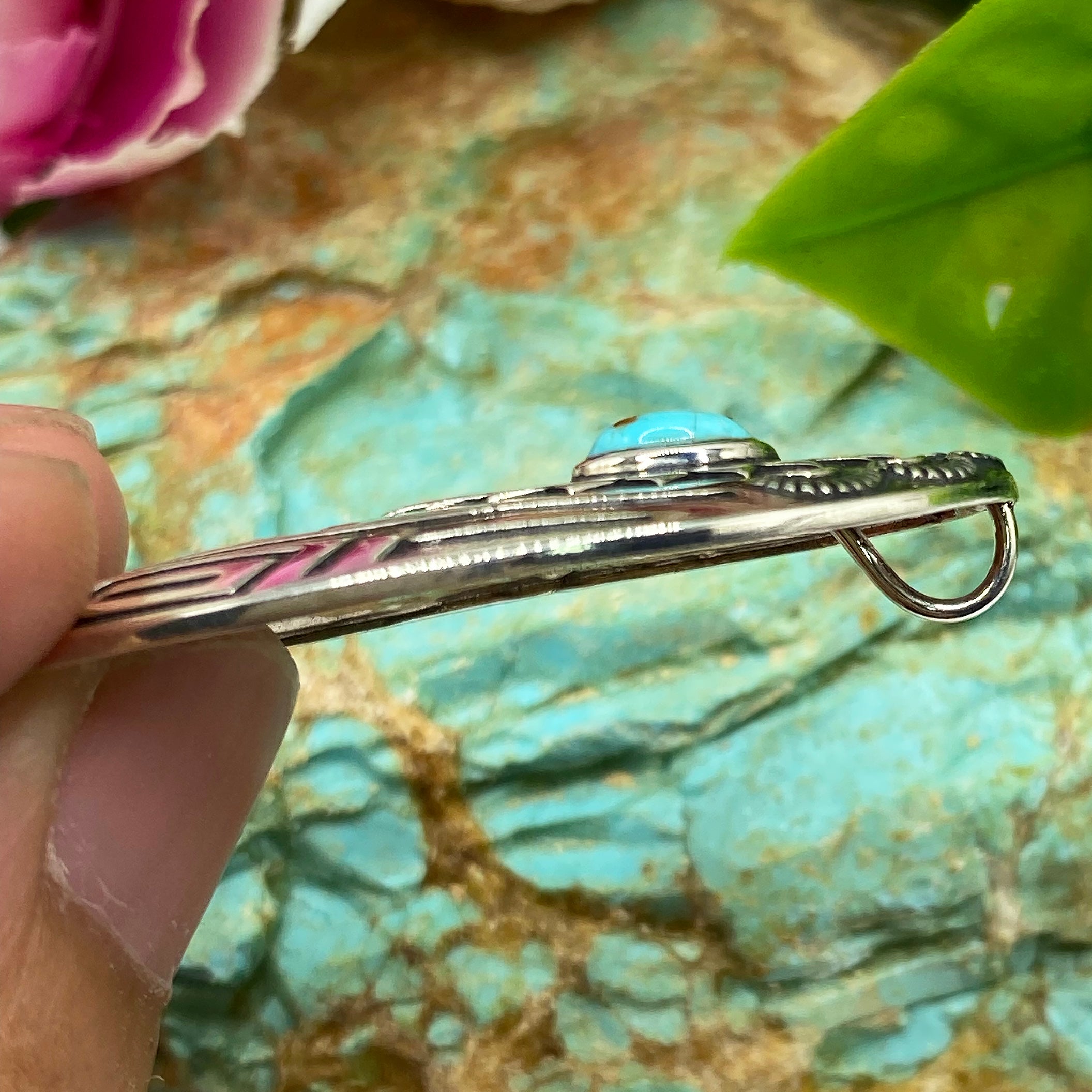 Canyon Bloom Turquoise Pendant