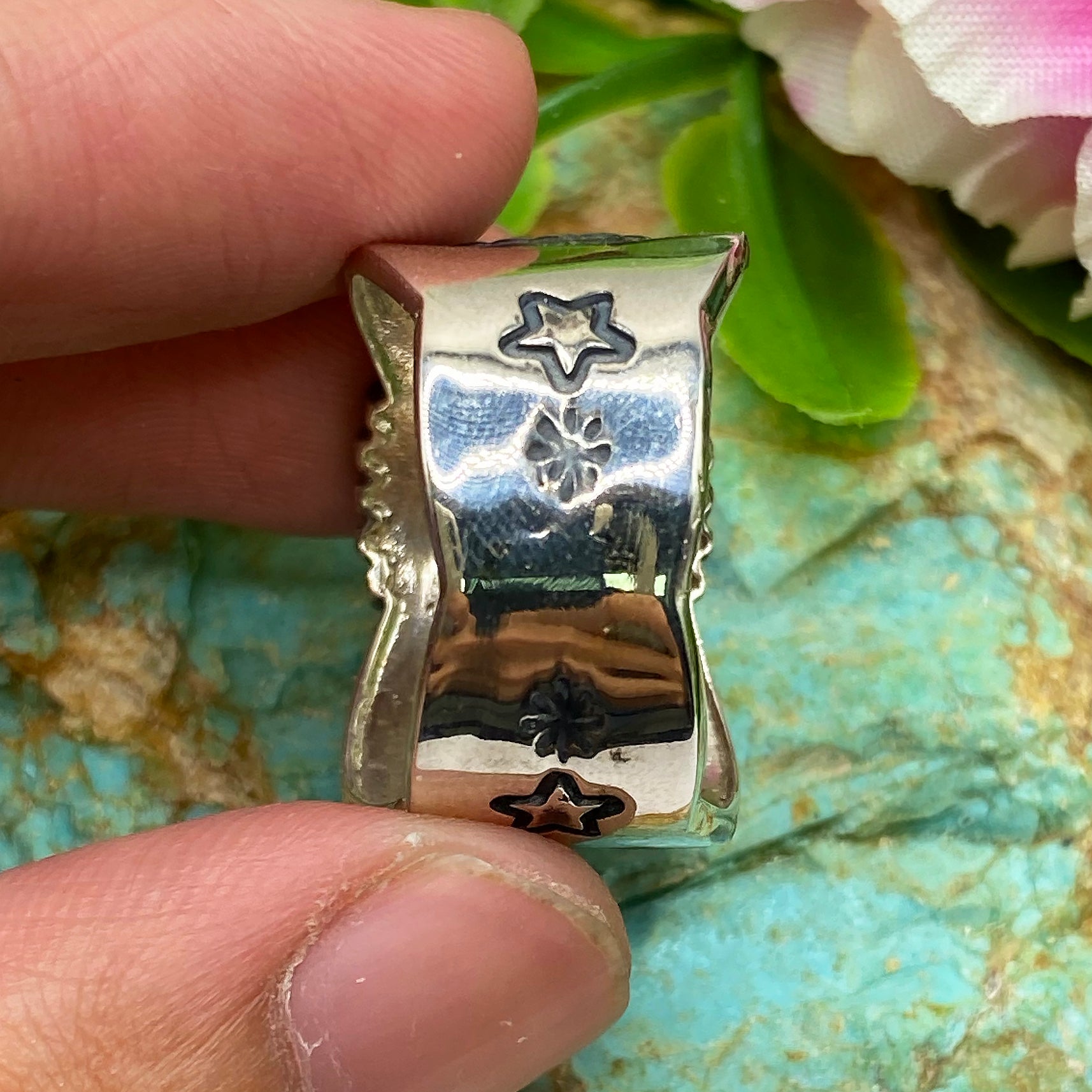 Thunder Bloom Turquoise Ring