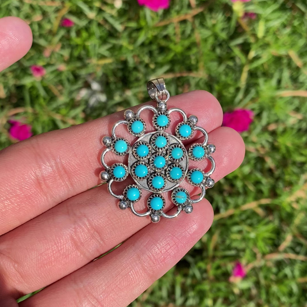 Sun Mesa Turquoise Cluster Pendant