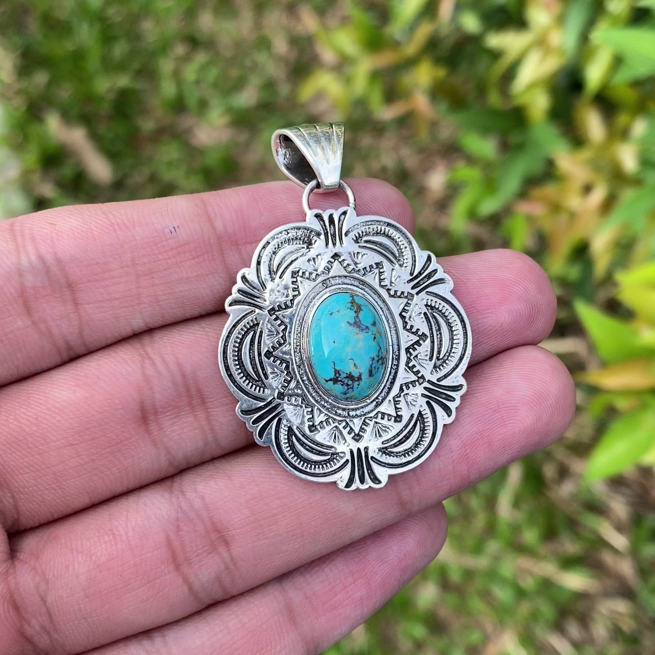 Desert Crest Turquoise Pendant